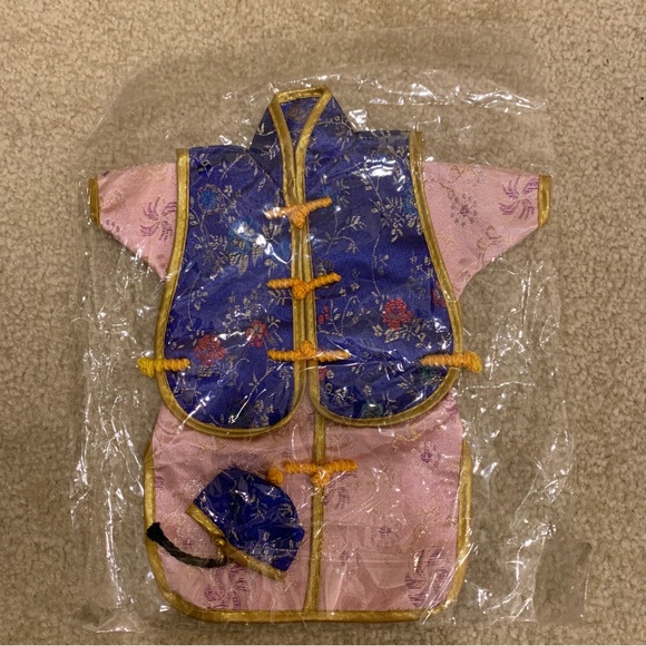 Chinese Asian Long Dress Cheongsam Qipao Lot of 2 Wine Drink Bottle Cover Hat - Picture 9 of 16